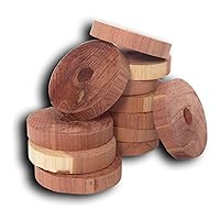 Household Essentials Cedar Fresh Cedar Rings, Pack of 6, Solid Eastern Red Cedar, Natural Moth and Odor Deterrent, Eco-Friendly and Chemical-Free, Perfect for Wire and Plastic Hangers, Natural