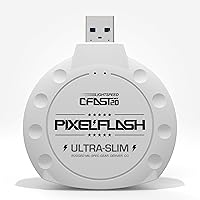 PixelFlash CFAST 2.0 Card Reader USB 3.0 SATA III 500MB/s Writer - Memory Card Reader for Leica URSA Alexa Mini Canon Phase One & More - CFast Card Reader White
