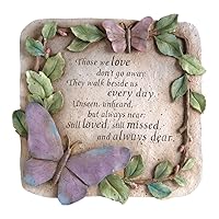 Evergreen Those We Love Don't Go Away Garden Memorial Stone | Outdoor Safe | 10-Inch | Remembrance Gift | Décor for Homes, Lawn and Garden