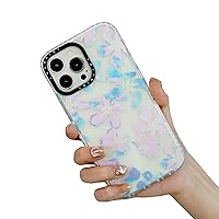 for iPhone 13 Pro Case Cute Color Flowers Pink Blue Girly Aesthetic Personalized Design for Women Girls Teens Soft Transparent TPU Case, 6.1