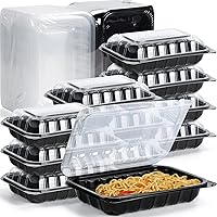 YANGRUI Clamshell Take Out Containers, Anti-Fog Leak Proof Shrink Wrap 30 Pack 9 x 6 Inch 27 oz Meal Prep Container BPA Free PP Material Microwave Freezer Safe Hinged To Go Containers