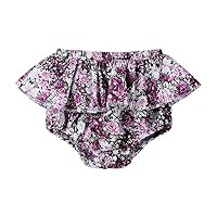 Children Girl Ruffle Shorts Newborn Baby Floral Bloomers Summer Toddler Trousers PP Diaper Cover Panties