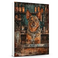 HudoGlobe Boutique Hudo Australian Cattle Dog Chef Poster, Dog Chef Wall Art Decor for Kitchen Wall Home Office and Farmhouse Cottage Decorations