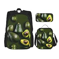 Print 22PCS Backpack Set,Large Bag with Lunch Box and Pencil Case,Convenient,backpack lunch box