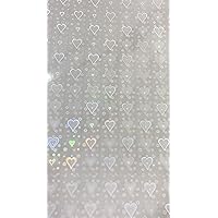 Self Adhesive Sparkle Love Hearts Transparent Holographic Vinyl Overlay Sheets Stickers (1)