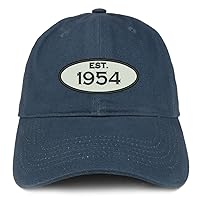 Trendy Apparel Shop Established 1954 Embroidered 70th Birthday Gift Soft Crown Cotton Cap