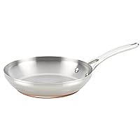 Anolon Nouvelle Stainless Stainless Steel Frying Pan / Fry Pan / Stainless Steel Skillet - 8 Inch, Silver,77270