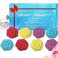 Aromatherapy Shower Steamers, Variety Set of 8 Large Shower Bombs with Essential Oils for Relaxation and for Women Who Has Everything, Shower Steamer Tablets Fizzies for Home Spa