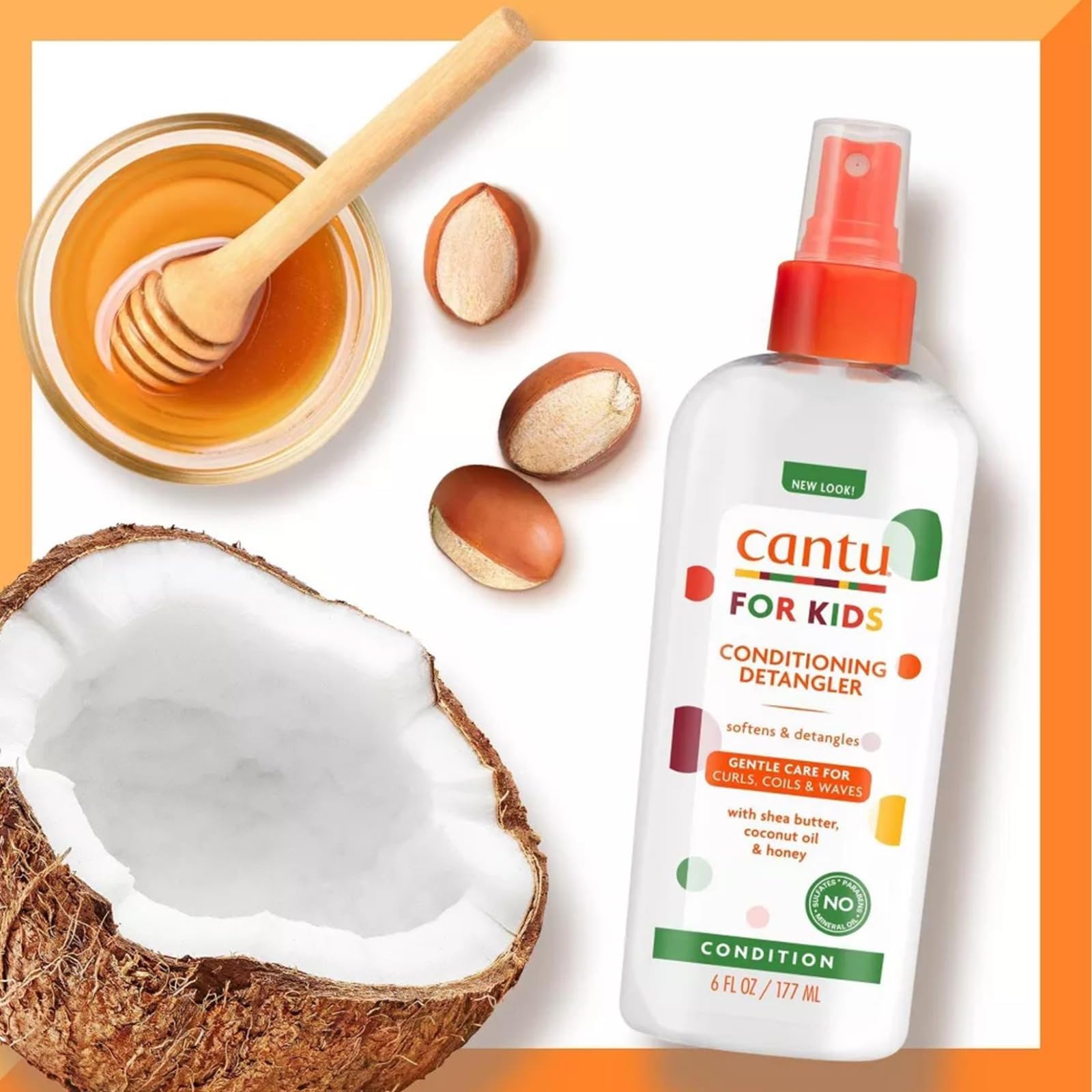 Cantu Care for Kids Conditioning Detangler, Coconut, 6 Fl Oz