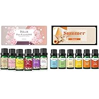 Essential Oils Set, ESSLUX Floral Collection and Summer Collection, Premium Fragrance Oils for Diffuser, Soap & Candles Making