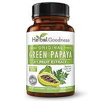 Green Papaya Capsules - Formulated with Papaya Leaf Extract for Platelets and Papaya Digestive Enzymes with Probiotics and Prebiotics. A Digestive Advantage Probiotic Formula - 1 Bottle - 60/600mg