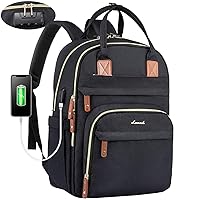 LOVEVOOK Laptop Backpack for Men & Women Unisex Travel Anti-theft Bag Business Work Computer Backpacks Purse College School Student Bookbag, Casual Hiking Daypack with Lock, 15.6 Inch, Black