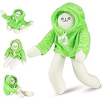 16 Inch Banana Man Doll, Stuffed Banana Plush Toy with Magnet Funny Changeable Plush Pillow Stress Release Hugs Toys Birthday Party Gifts for Kids Boys Girls Green