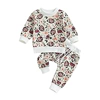 Kaipiclos Toddler Baby Girl 2Pcs Outfits Long Sleeve Flower Sweatshirt Elastic Waist Pants Cute Fall Winter Clothes Set