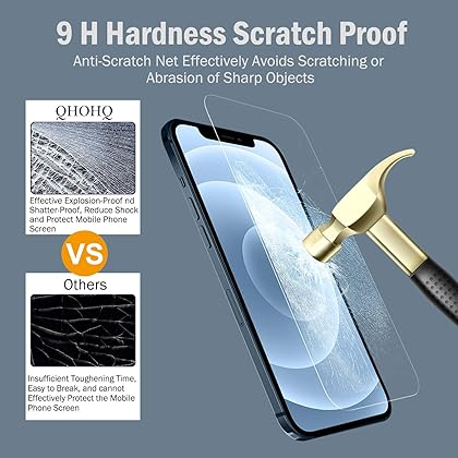 QHOHQ 3 Pack Screen Protector for iPhone 12 Pro Max 6.7