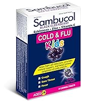 SAMBUCOL Cold And Flu Kids Chewables, 24 CT