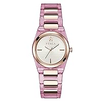 Furla Women's Stainless Steel Rose Gold Tone & Pink Acetate Bracelet Watch (Model: WW00028006L3)