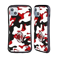 Officially Licensed AC Milan Camouflage Crest Patterns Hybrid Case Compatible with Apple iPhone 14 Plus