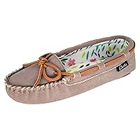 Clarks Women's Suede Bowknot Moccasin Slippers, LB0340 - Fuzzy Indoor/Outdoor Close Back Slip-Ons with Faux Fur Lining & Non-Slip Outsole - Women's Comfy Loafers for Driving Lounging & More