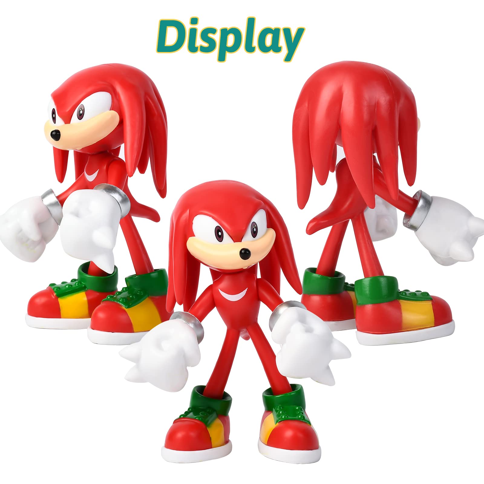 KAMOR Sonic Toys-Action Figures,4.8'' Tall with Movable Joint Playsets Toys, (Pack of 8)