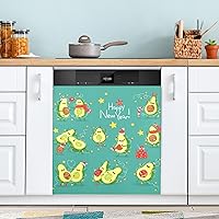 Personalized Dishwasher Magnet Happy New Year Home Appliances Stickers Reusable Magnetic Cover Decal 23 W x 26 H Inches