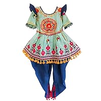 Gujarati Embroidered Girls Chaniya Choli Set Ethnic Wear for Kids