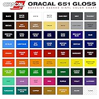 Permanent Vinyl Oracal651 Adhesive Decal Sticker Vinyl 12