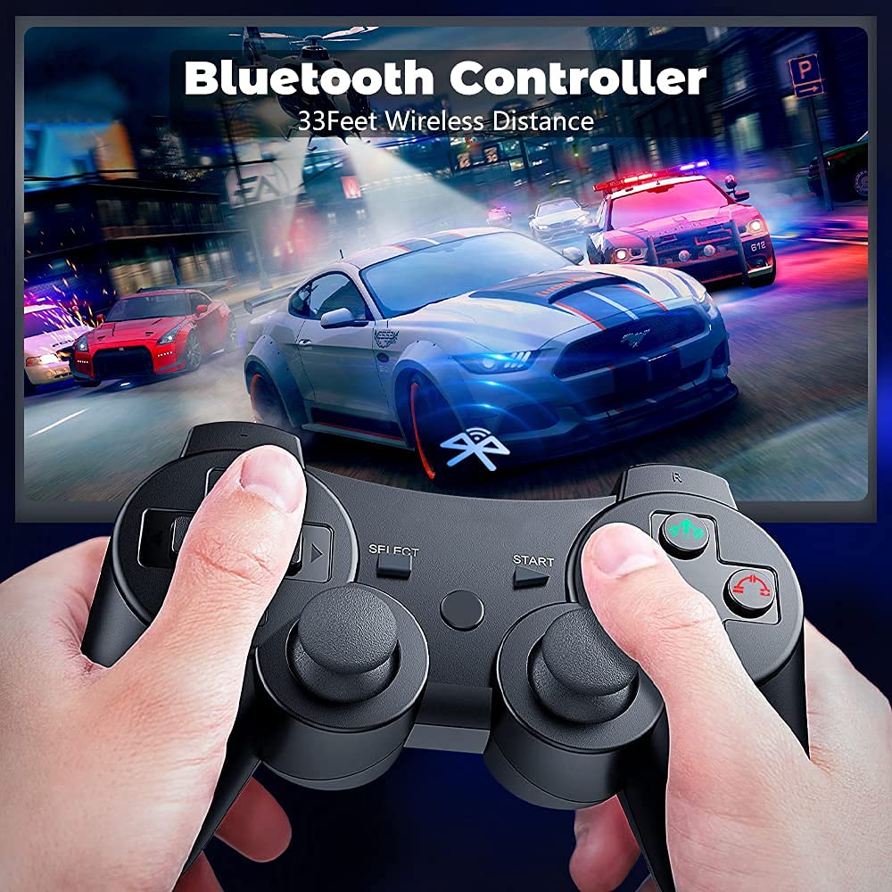 Wireless Controller for PS3, 6-Axis High Performance Motion Sense Dual Vibration Upgraded Gaming Controller Compatible with Sony for Playstation 3