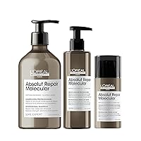 Absolut Repair Molecular Hair Care Set | Shampoo, Serum & Heat Protectant | For Extremely Dry Damaged Hair | Peptide Bonder | Amino Acids | Strengthening Bonds | Sulfate-Free