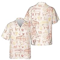 Funny Animals Farmhouse Cow Chicken Rabbit Pig Duck Lover Hawaiian Shirt S-5XL
