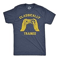 Mens Classically Trained T Shirt Funny Gaming Gift Nerd Gamer Retro Geek Tee