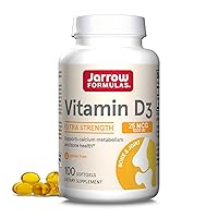 Jarrow Formulas Vitamin D3 25 mcg (1000 IU) - 100 Servings (Softgels) - Bone Health, Immune Support & Calcium Metabolism Support - Vitamin D Supplement - D3 Vitamins - 1000 Vitamin D - Gluten Free
