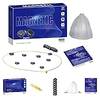 2024 Magnetic Chess Set: Family Tabletop Fun with Stones. Magnetic Puzzles for Kids and Adults, Strategic Gameplay. Perfect Christmas or Birthday Gift for All Ages. (New Board + Rope Model)