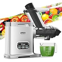 Aeitto Cold Press Juicer Machines, 3.6 Inch Wide Chute, Large Capacity, High Juice Yield, 2 Masticating Juicer Modes, Easy to Clean Slow Juicer for Vegetable and Fruit (Sliver)