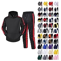 Men Jogging Suits Sets Plus Size 2 Piece Hoodie Sweatsuit Sweatpants Casual Outfits With Pockets Winter Activewear
