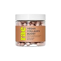 Wellness Vegan Collagen Boost - Collagen Production + Glowing Skin Supplement with Vitamin C & Bamboo Extract - Plant Based Skin Support - 60 Capsules (30 Day Supply)