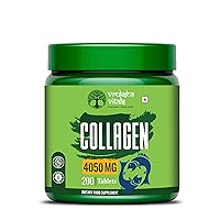 Vruksha Vitals Marine Collagen 4050 mg -with Vitamin E, Vitamin C and Hyderonic Acid Marine Collagen Powder Tablets/Capsules Supplement