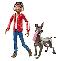 Mattel Disney Pixar Coco Miguel Action Figure, 5.6-in Movie Character Toy with 3.6-in Dante Dog Figure, Highly Posable with Authentic Design, Gift for Ages 3 Years Old & Up