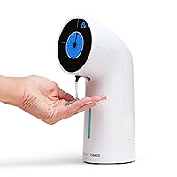 Time Timer WASH with Soap Dispenser — Hands Free Automatic Soap Dispenser with 30 Second Visual Countdown Display, Touch-Less Handwashing, for Kitchen or Bathroom Timer with Optional Music Sound