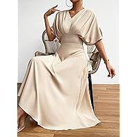 Women's Dresses Solid Batwing Sleeve A-line Dress Dress for Women