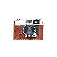 Handmade Genuine Real Leather Half Camera Case Bag Cover for CANON Canonet QL17 GIII QL19 GIII Rufous color