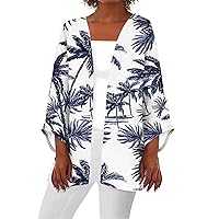 Women's Casual Fashion Printed Lightweight Mid-Length Beach Shirts