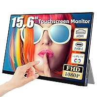 Portable Monitor Touchscreen for Laptop, Travel Monitor Metal Frame USB-C Second Monitor, HDR Eye Care Gaming Monitor for Laptop/Xbox/PS4/PS5/Switch