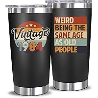 NewEleven 40th Birthday Gifts For Men Women - 1984 40th Birthday Decorations For Men Women - Turning 40-40 Year Old Gifts For Men, Women, Mom, Dad, Wife, Husband - 20 Oz Tumbler