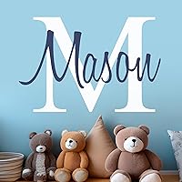 Baby Room Decor | Custom Name Wall Decal | Available in Seven Sizes | Ready to Use | Fully Customizable with Name, Color, Design and Size | Non-Toxic (Wide 22