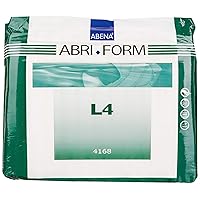 Abena Abri-Form Comfort Plastic-Backed Briefs, Level 4, (Medium To Large Sizes) Large, 12 Count