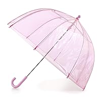 totes Kids Clear Bubble Umbrella with Dome Canopy, Lightweight Design, Wind and Rain Protection, Pink, Kids - 37