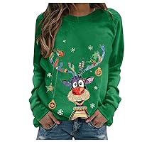 Western Outfit for Women, Beach Outfits for Women 2023 Womens Business Casual Outfits Womens Long Sleeve Flattering Comfy Tunic Loose Fit Christian Shirts Hawaiian Christmas Shirt (Green,XXL)