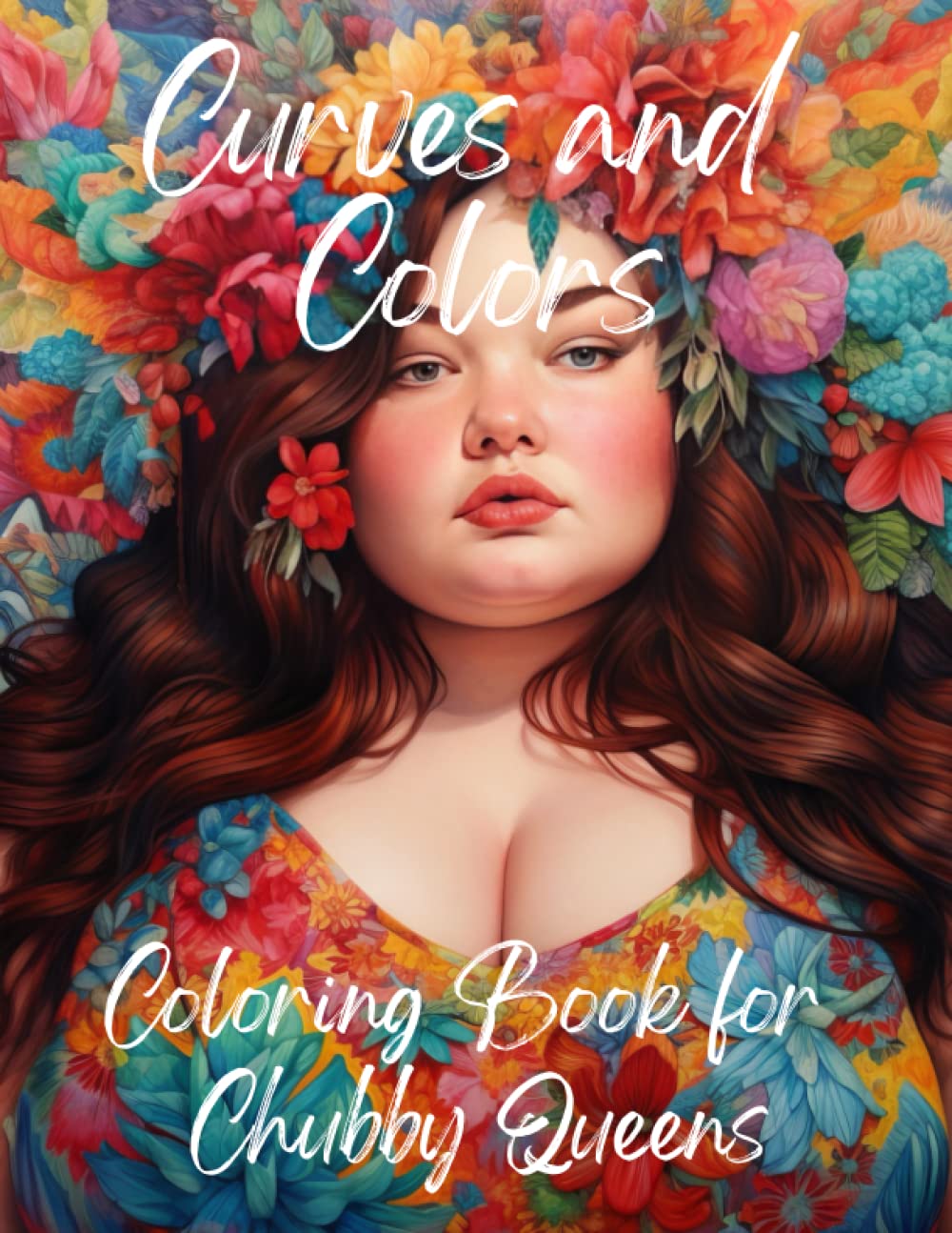Curves and Colors Coloring Book for Chubby Queens: 40 Curvy Goddesses To Colorize | 8.5