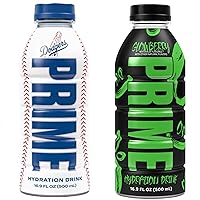 PRIME Hydration Sports Drink by Logan Paul & KSI - Los Angeles (LA) Dodgers + Glowberry - 500ml Bottle